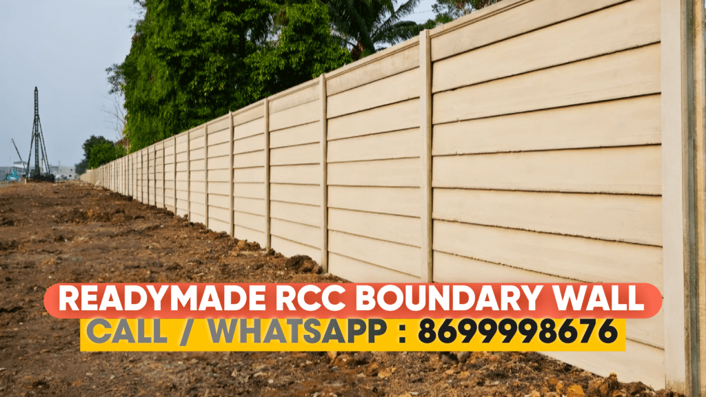 RCC Boundary Wall and Pillars, Best Readymade Precast Compound Wall Maker in Kota