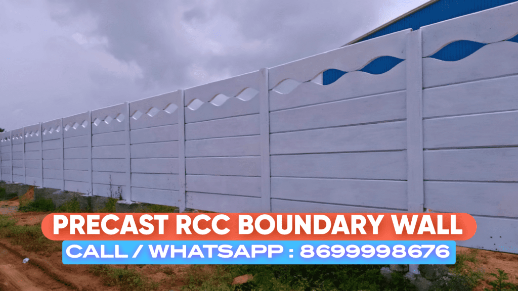 RCC Boundary Wall and Pillars, Best Readymade Precast Compound Wall Maker in Kota