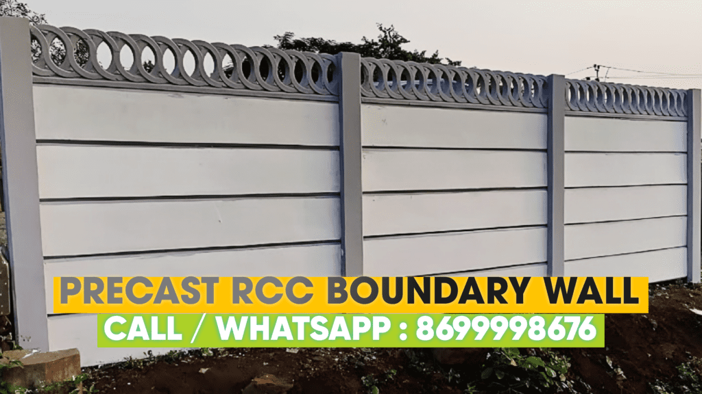 RCC Boundary Wall and Pillars, Best Readymade Precast Compound Wall Maker in Kota