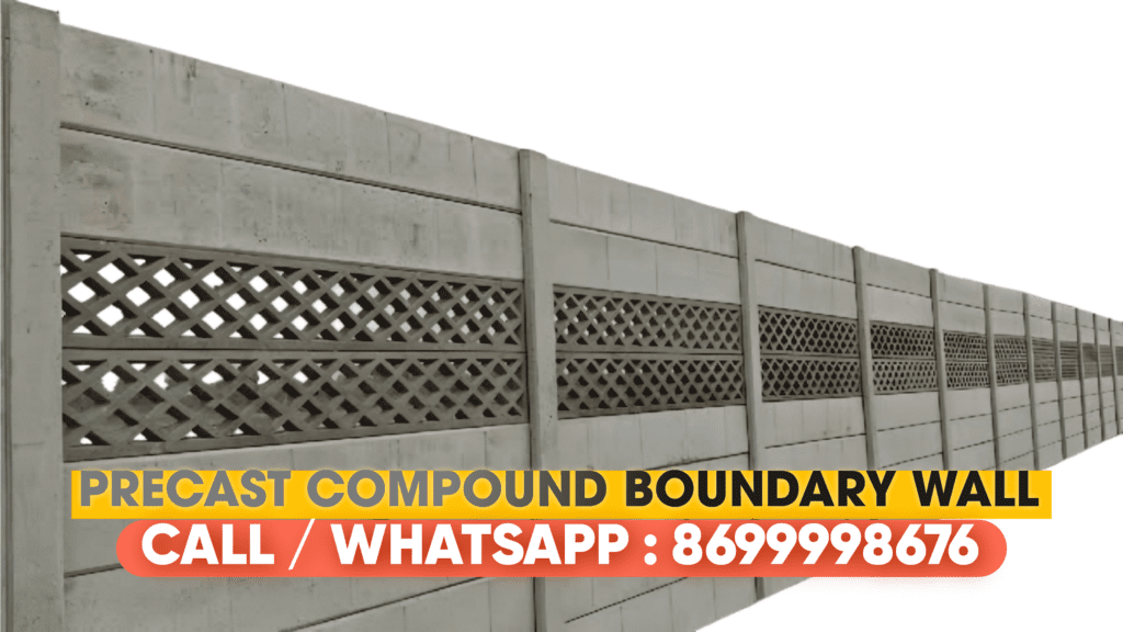 RCC Boundary Wall and Pillars, Best Readymade Precast Compound Wall Maker in Kota