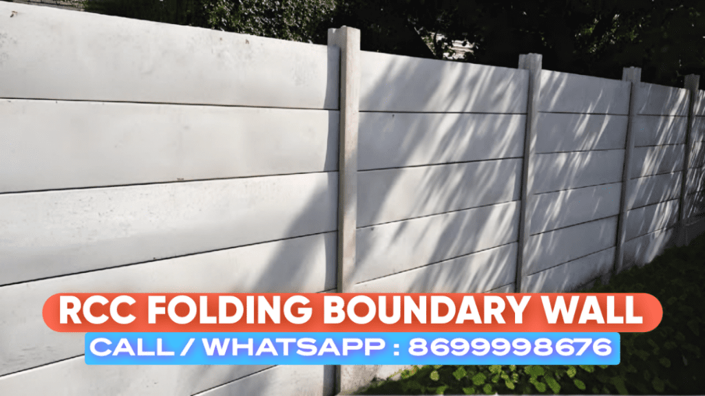 folding boundary wall, folding wall, rcc folding wall